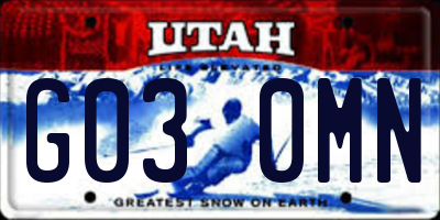 UT license plate G030MN