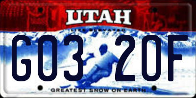 UT license plate G032OF