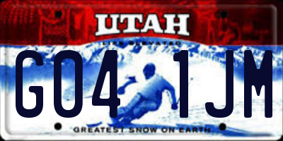 UT license plate G041JM
