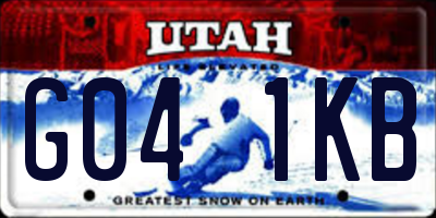 UT license plate G041KB