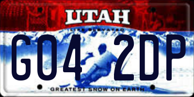 UT license plate G042DP