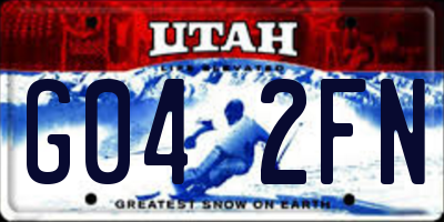 UT license plate G042FN