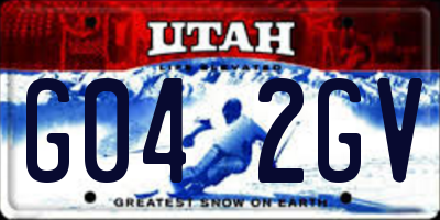 UT license plate G042GV
