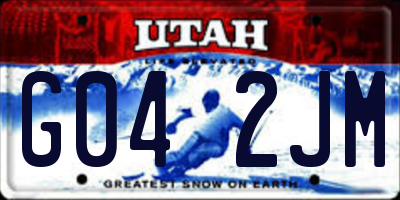 UT license plate G042JM