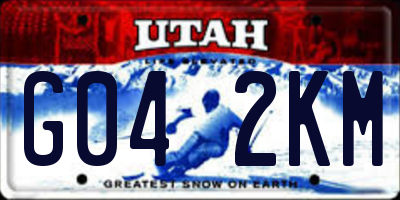 UT license plate G042KM