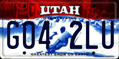 UT license plate G042LU