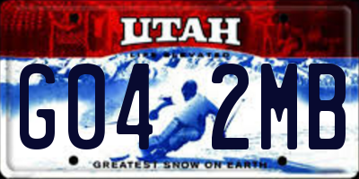 UT license plate G042MB