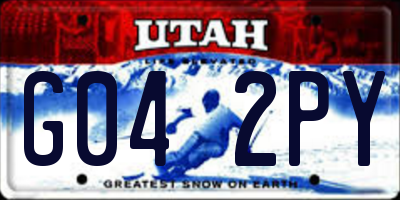UT license plate G042PY