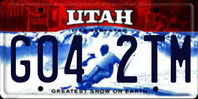 UT license plate G042TM