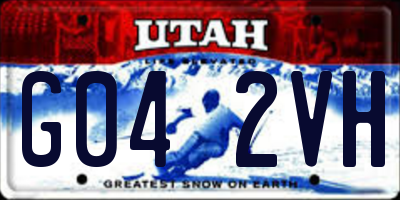 UT license plate G042VH