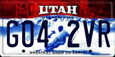 UT license plate G042VR