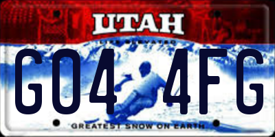 UT license plate G044FG
