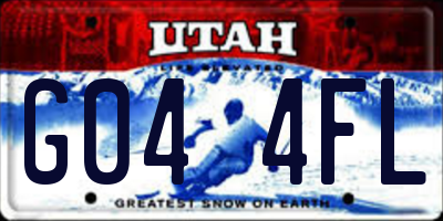 UT license plate G044FL