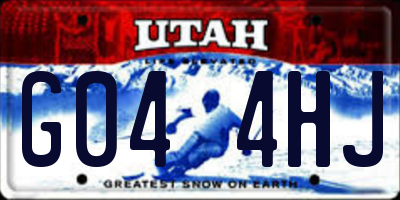 UT license plate G044HJ