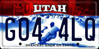 UT license plate G044LQ