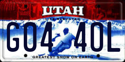 UT license plate G044OL
