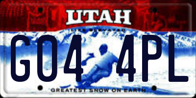 UT license plate G044PL