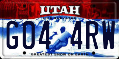 UT license plate G044RW