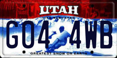 UT license plate G044WB