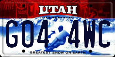 UT license plate G044WC