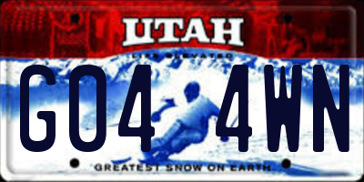 UT license plate G044WN