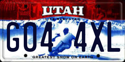 UT license plate G044XL
