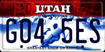 UT license plate G045ES