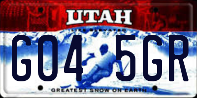 UT license plate G045GR