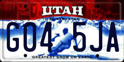 UT license plate G045JA