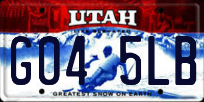 UT license plate G045LB