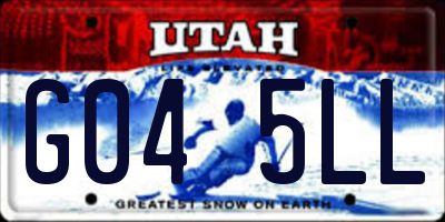 UT license plate G045LL