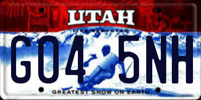 UT license plate G045NH