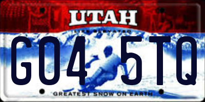 UT license plate G045TQ