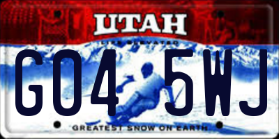 UT license plate G045WJ