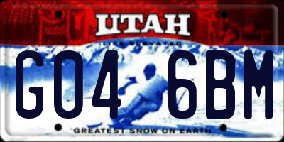 UT license plate G046BM