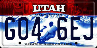 UT license plate G046EJ