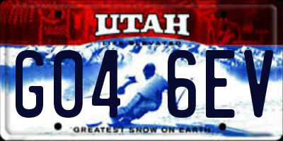 UT license plate G046EV