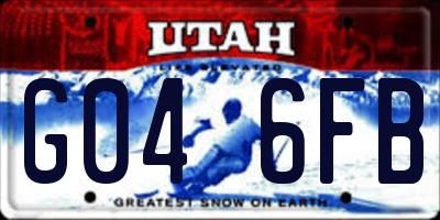 UT license plate G046FB