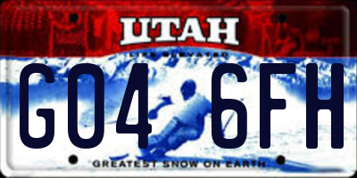 UT license plate G046FH