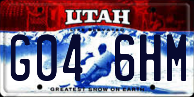 UT license plate G046HM