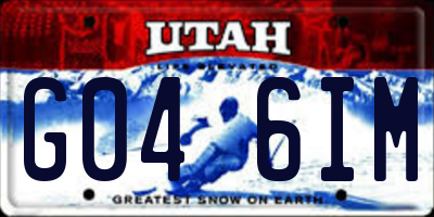 UT license plate G046IM