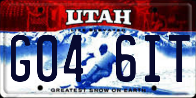 UT license plate G046IT