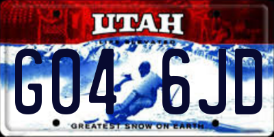 UT license plate G046JD