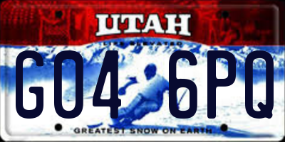 UT license plate G046PQ