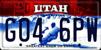 UT license plate G046PW