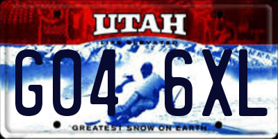 UT license plate G046XL