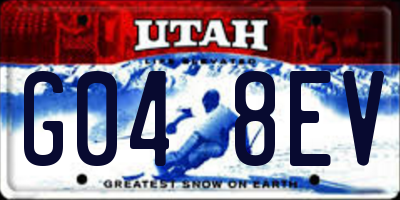 UT license plate G048EV