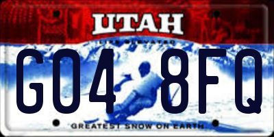 UT license plate G048FQ