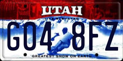 UT license plate G048FZ