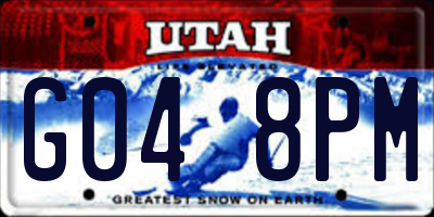 UT license plate G048PM